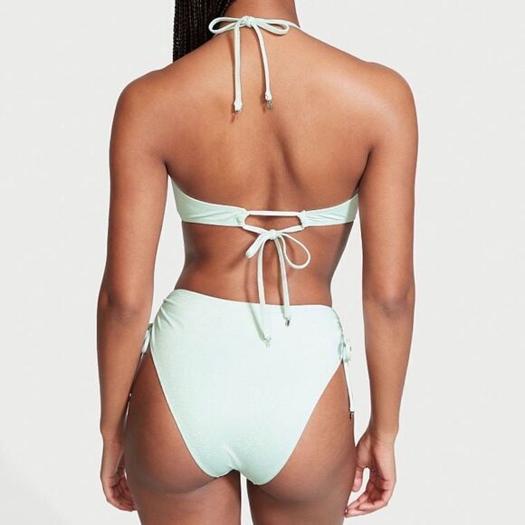 Victorias Secret Set Multiway Halter Bikini Top & Cheeky Bikini bottom green Xl - Picture 2 of 3